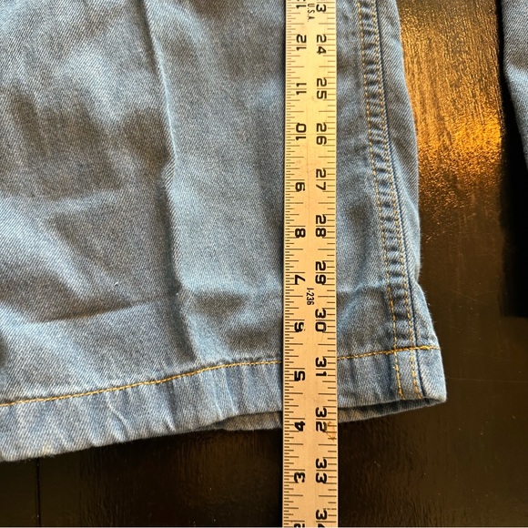 Vintage Haband Size 42 Light Wash Denim Flannel Lined Elastic Waist Jean Bootcut - Picture 2 of 14